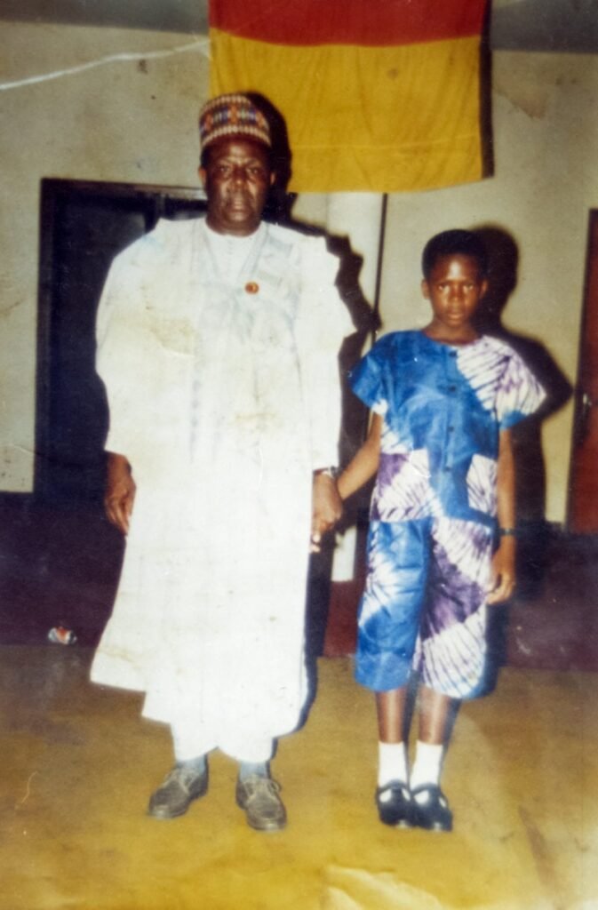 Miriam and Pa at the National Assembly, Yaounde, Cameroon